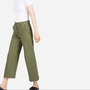 Everlane High Rise Wide Leg Cropped Jeans